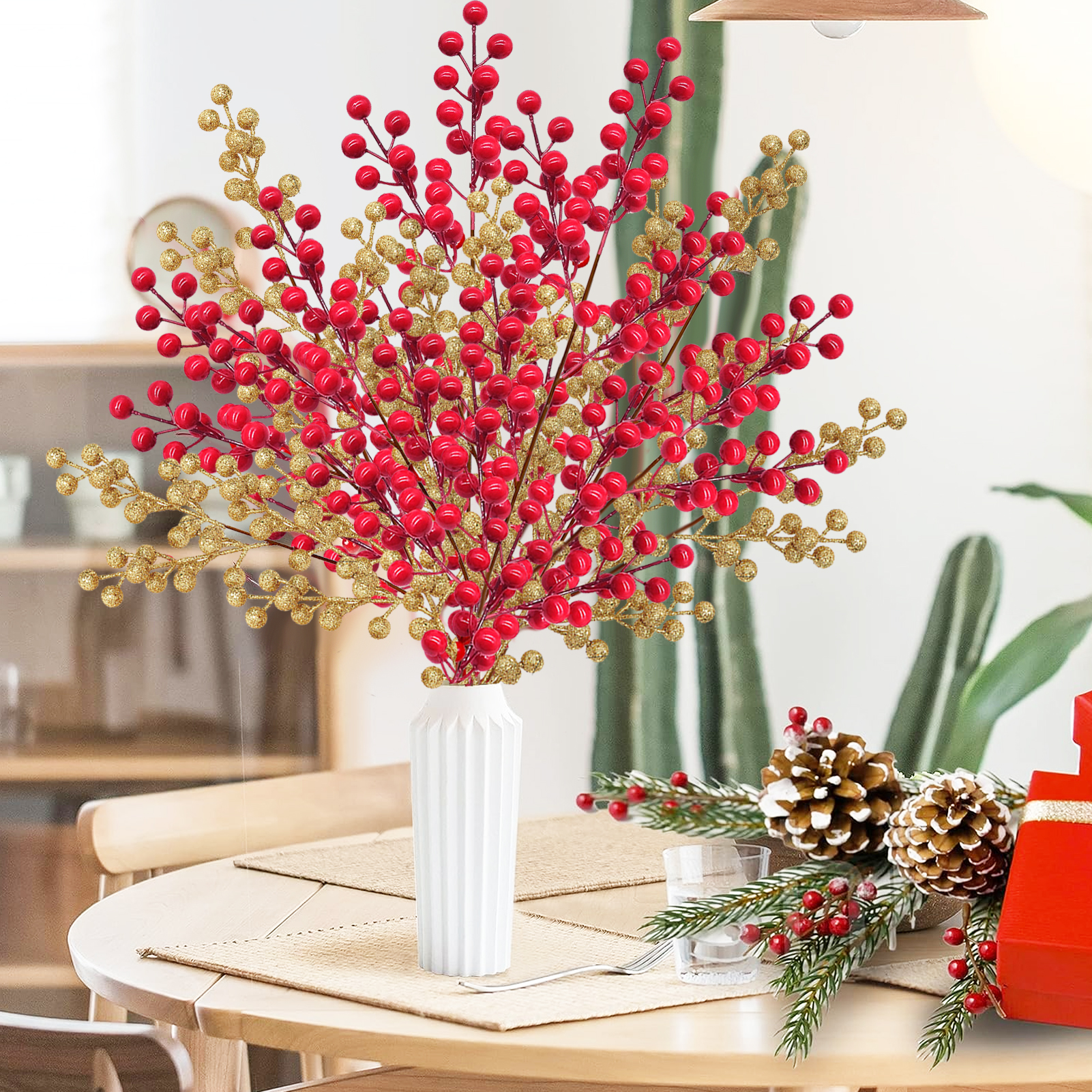Unleash Potential by using Make a Merry Christmas Red Berry Stems (40  Piece) 858