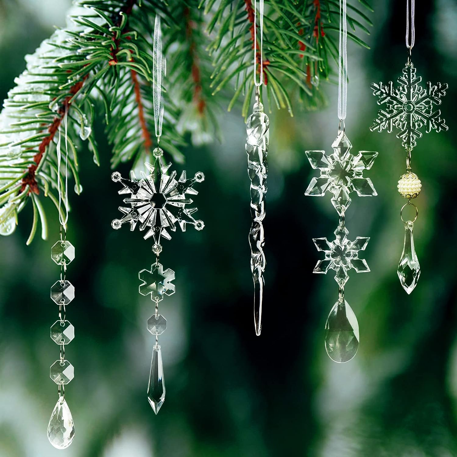 Christmas Tree Decoration Crystal Ornaments Hanging Acrylic - Temu