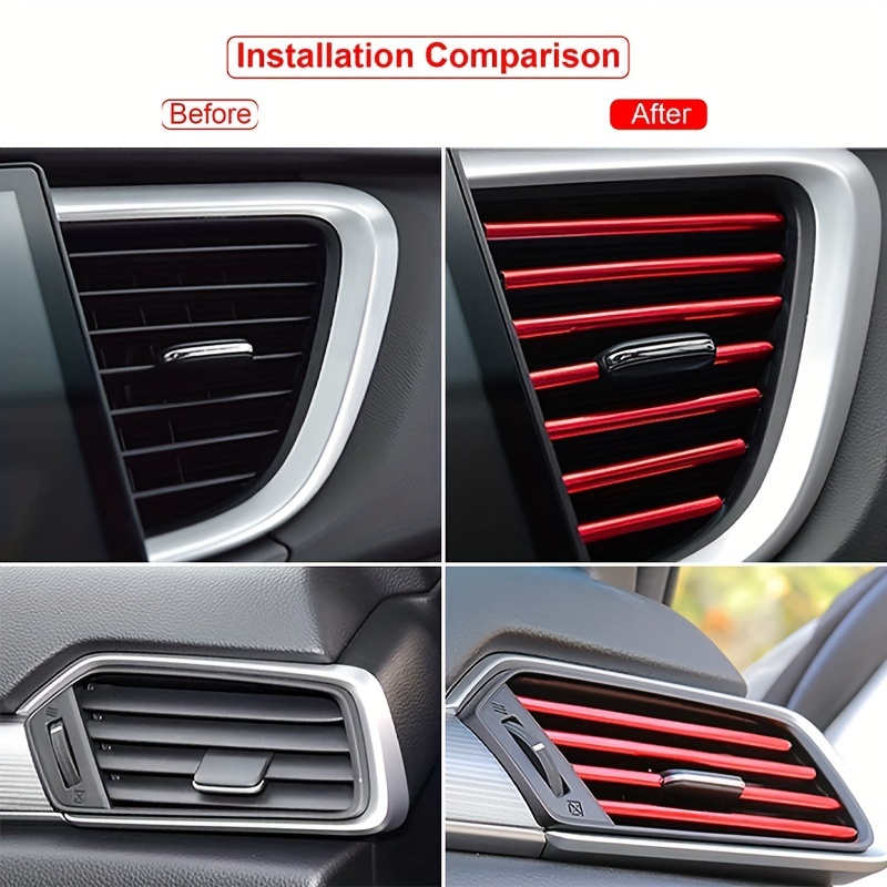 10tlg Auto Innenraum Klimaanlage Steckdose Dekoration Streifen