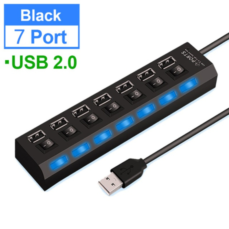 USB 2.0 Hub USB Hub Multi Port USB Splitter Hub Use Power Adapter 4/7 Port  Multiple Expander Fast Charger Phone charger