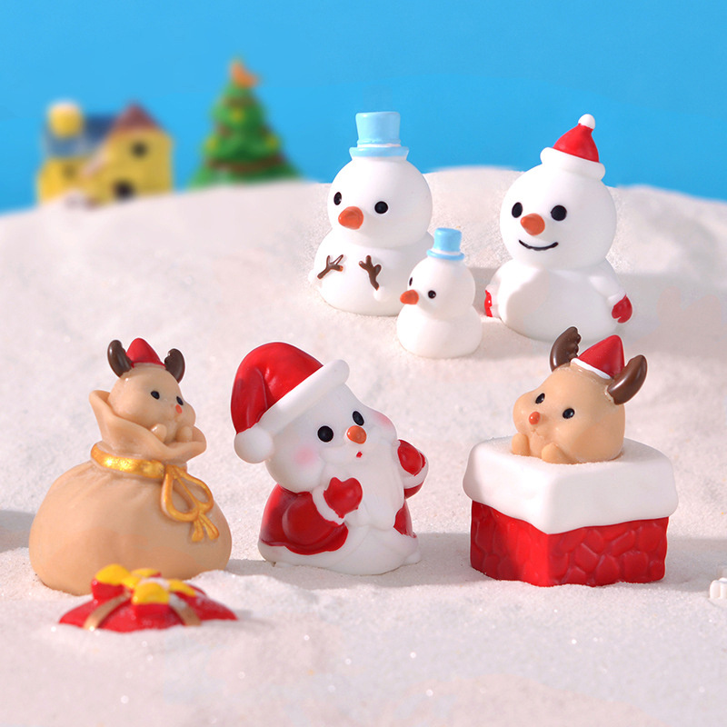 Cute Scarf Snowman Mini Fairy Garden Furniture Doll House Statue Ornaments  Accessories, Party House Toys Gift, Decorations Crafts - Temu