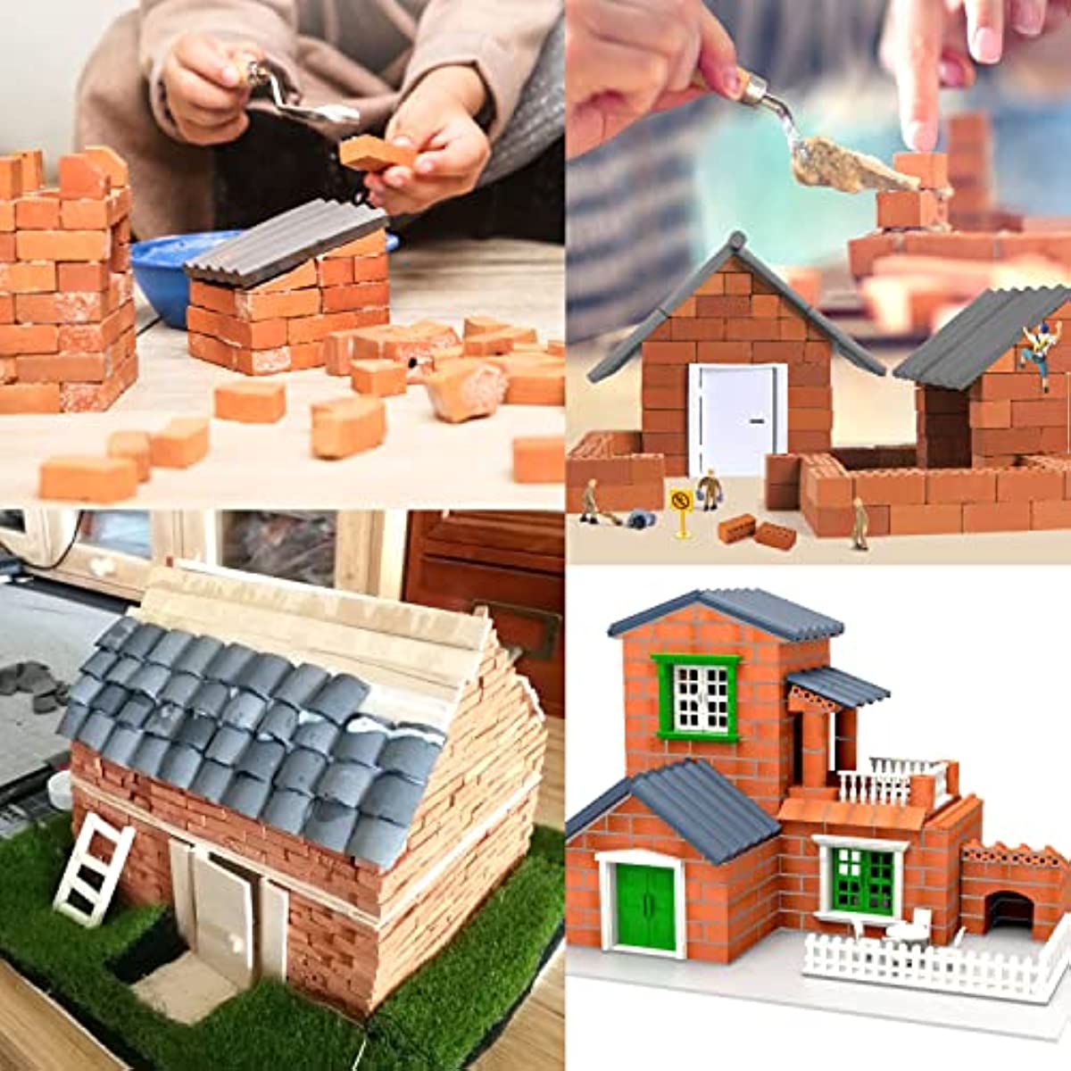 Tejas, Ladrillos, Baldosas en miniatura para maquetas o casas de muñecas -  En Miniatura
