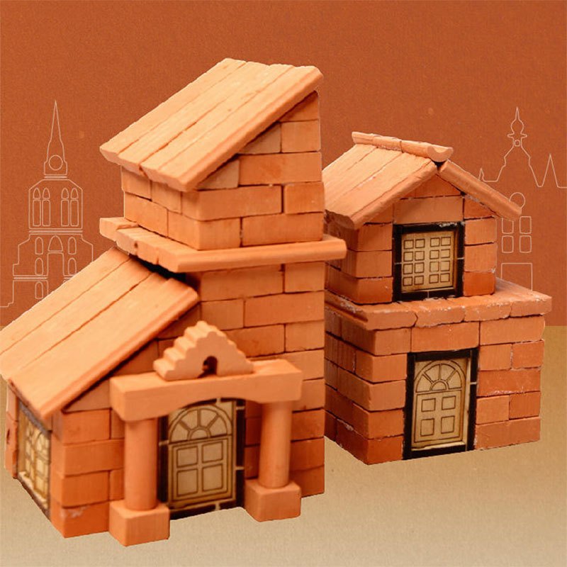 LUOZZY Modelos de ladrillo en miniatura, 20 unidades, ladrillo pequeño,  ladrillos falsos de pared, ladrillo de simulación para casa de muñecas