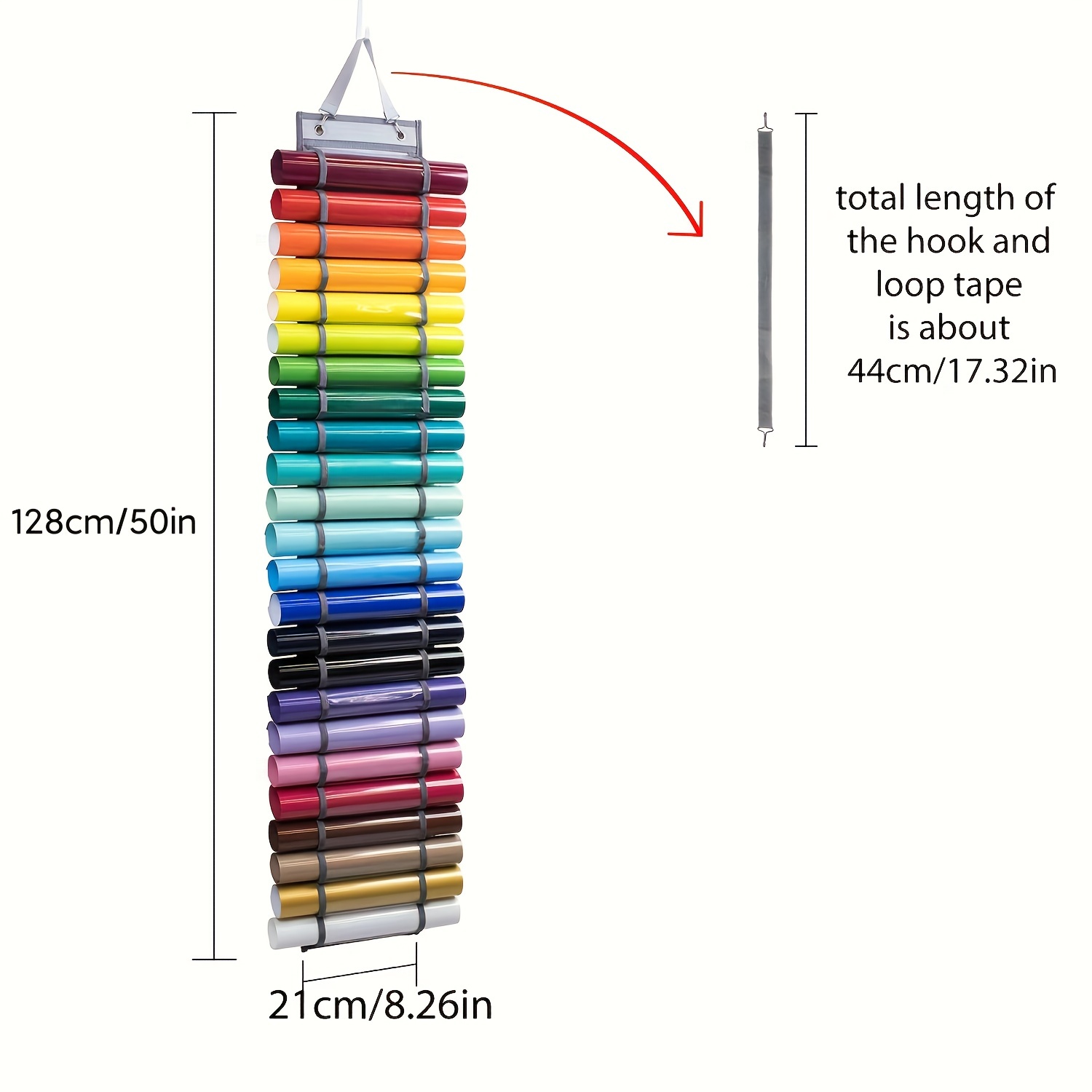 Vinyl Roll Holder Vinyl Storage Rack with 12/24 Compartments Wall