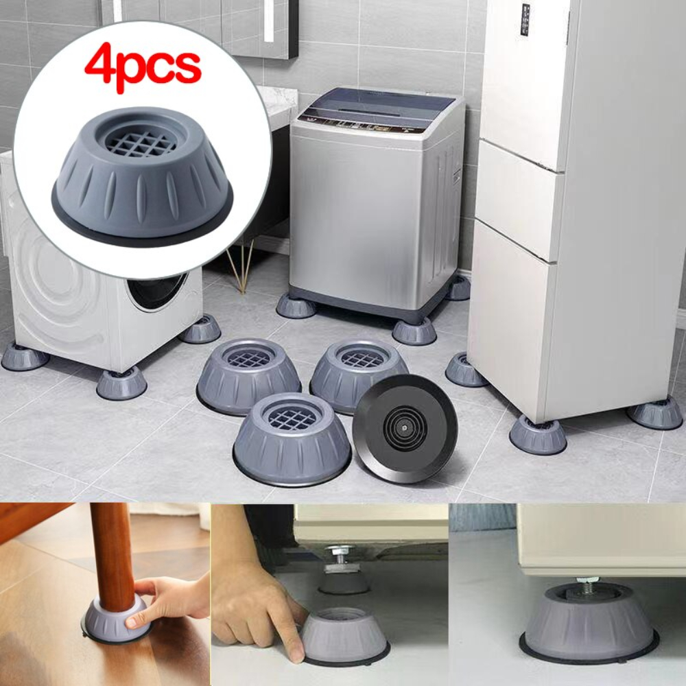 Tapis de pieds Anti-Vibration pour Machine à laver, 4 pièces