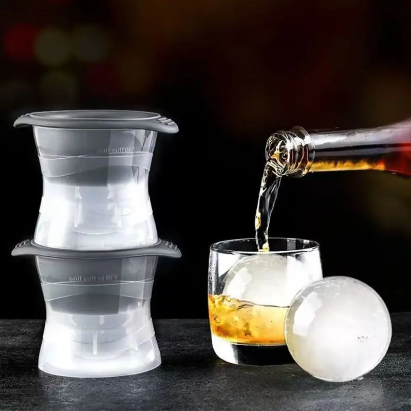 Bar Whiskey Round Ice Cube Maker Silicone Large Ball Shape - Temu