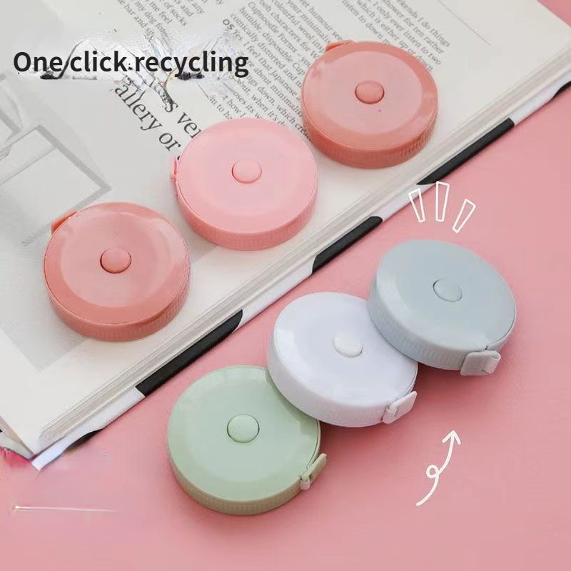 Leather Mini Small Tape Measure Household Clothes Measuring Ruler 1.5  Meters Portable Cute Round Small Tape Measure Soft Ruler