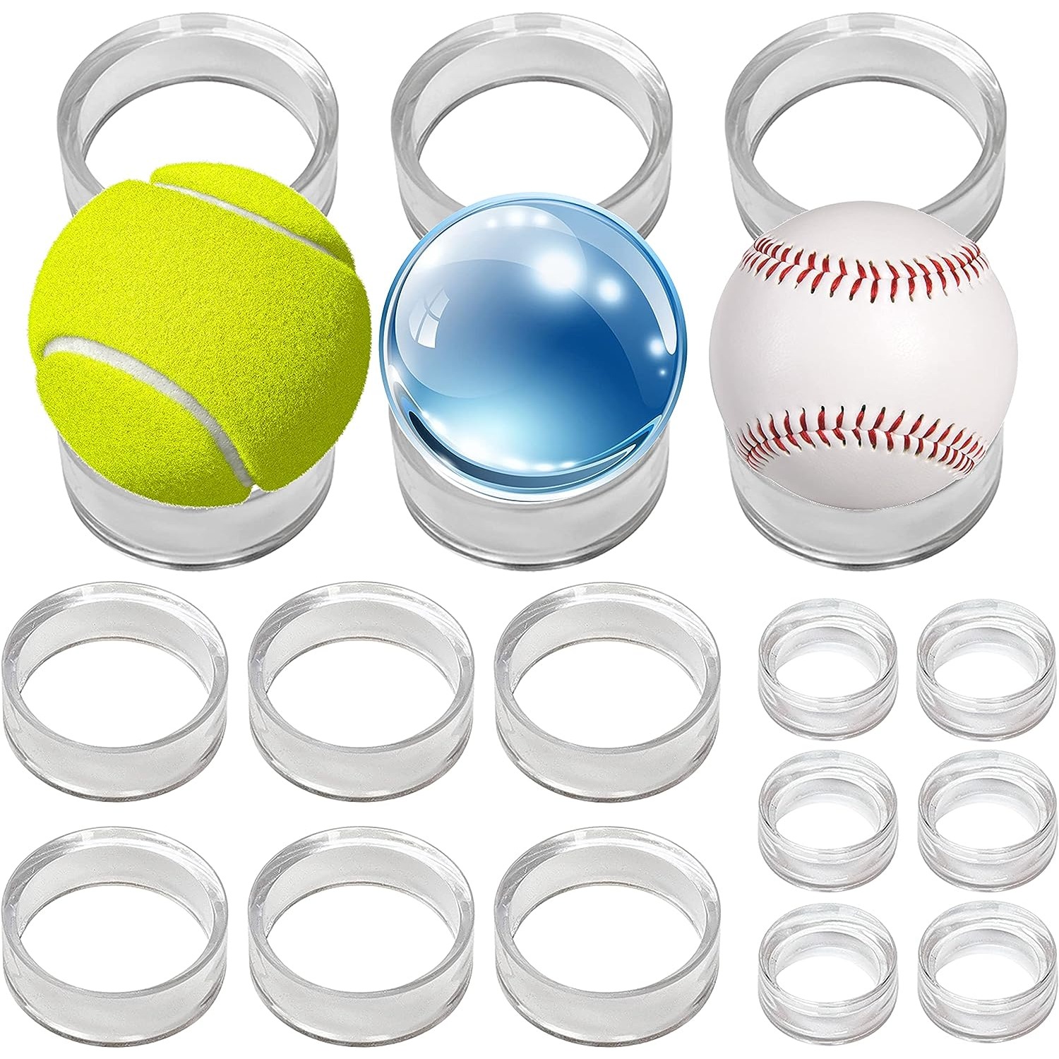 Baseball Display Stand spheres Holder clear Baseball Ring - Temu