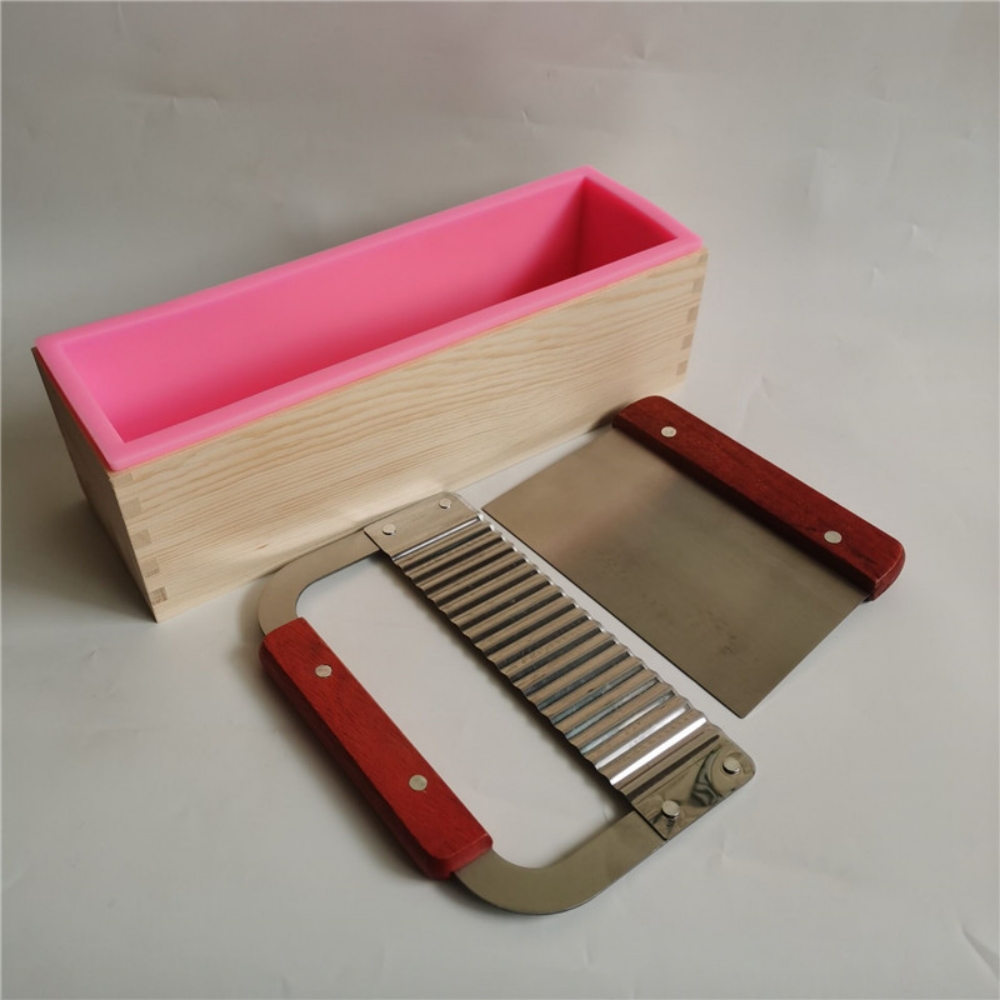 Super Big Size Silicone Soap Mold Rectangular Flexible Large Mould with  Wooden Box