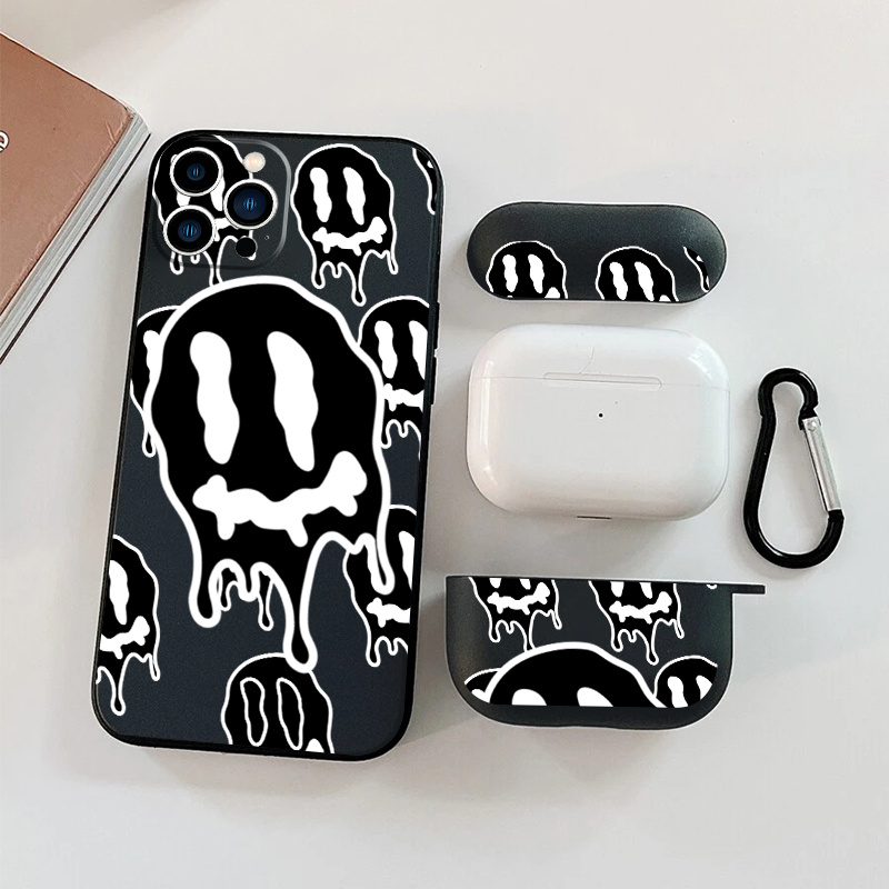 

1pc Earphone Protetcive Case & 1pc Graphic Phone Case For 11 14 13 12 Pro Max Xr Xs 7 8 Plus Mini, Airpods Pro 1/2