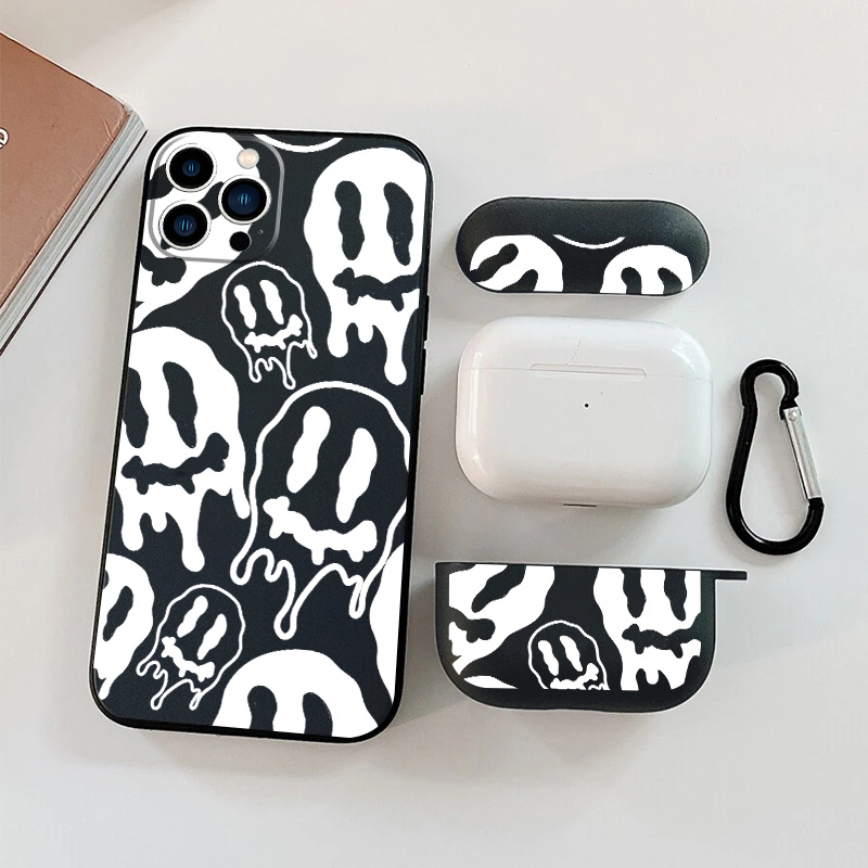

1pc Earphone Case With White Graphic With Lanyard Wireless Protective Cases Anti-fall For Airpods1/2, Airpods3, Airpods Pro, Airpods Pro (2nd Generation) Gift For Birthday, Halloween, Christmas