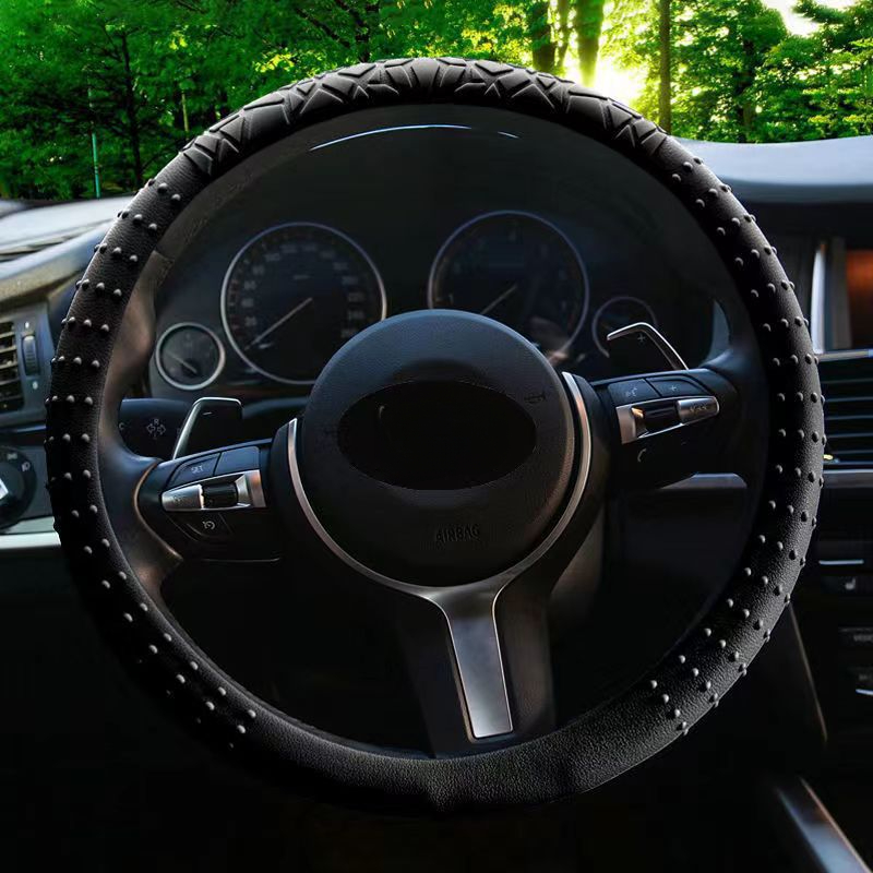 Starry Sky Car Steering Wheel Cover Fashion Universal No Inner Ring Elastic  Band Elastic Washable Cloth Handle Cover - Temu