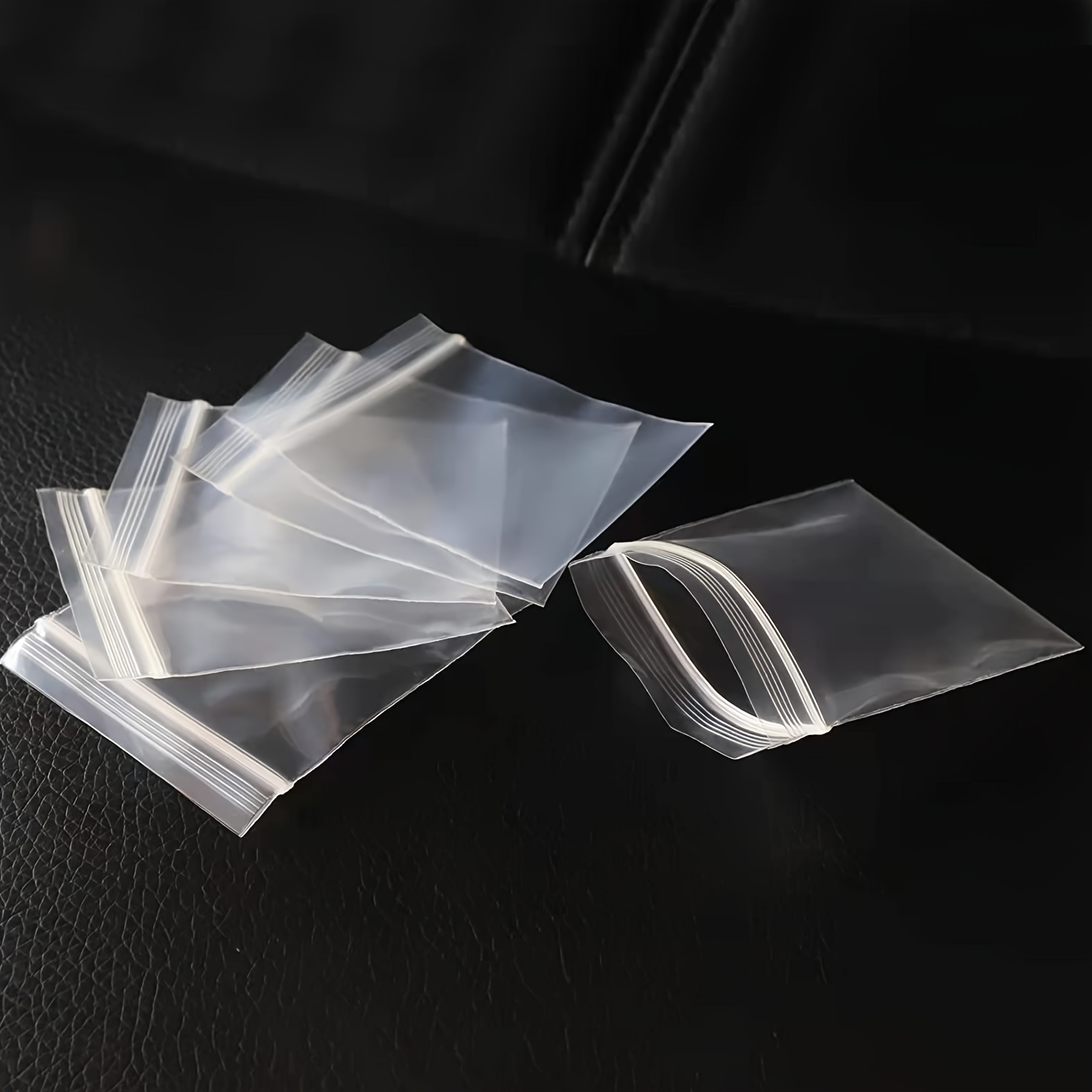 Petits sacs en plastique transparents à fermeture éclair, sac de