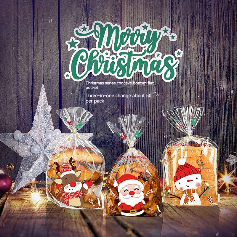 Craspire 1 Bag Christmas Theme Rectangle Plastic Zip Lock Candy Storage Bags,  Self Seal Bag, for Biscuit & Candy Packaging, Santa Claus, 220x155x0.1mm,  50pcs/bag – CRASPIRE