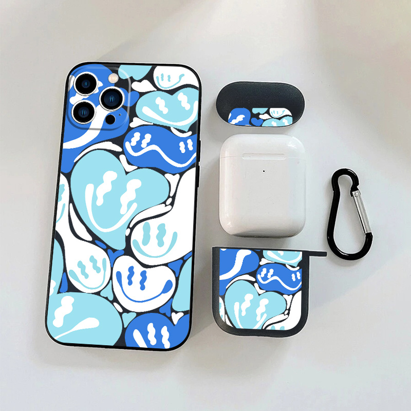 

1pc Earphone Case For Airpods Pro & 1pc Phone Case With Expression Graphic For 11 14 13 12 Pro Max Xr Xs 7 8 Plus