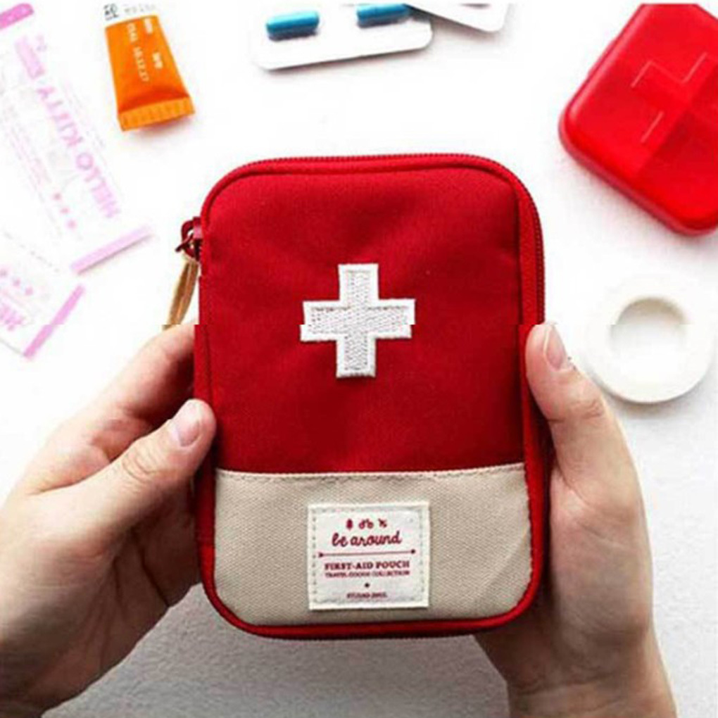 Mini trousse de premiers soins tissu Oxford voyage sac de médicaments  d'urgence