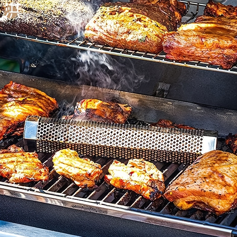 Boîte de fumeur pour grillades à gaz, boîte de fumeur en acier inoxydable,  saveur de fumée de viande, boîte de fumeur