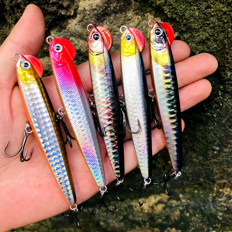 Artificial Colorful Pencil Fishing Lure Sinking Hard Wobbler - Temu