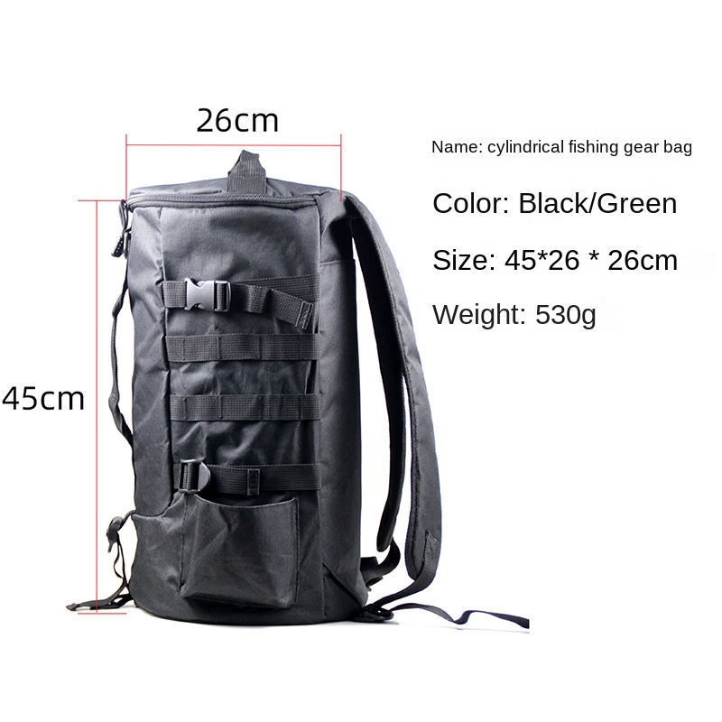 Cube Fishing Gear Backpack 】 Cylinder Fishing Rod Bag Luya Outdoor Shoulder  Bag - AliExpress