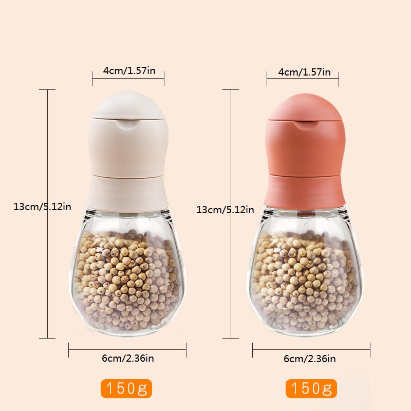 Manual Glass Grinder Black Pepper Sichuan Pepper Sea Salt Stainless Steel  Ceramic Core Seasoning Sprinkler Bottle - Temu