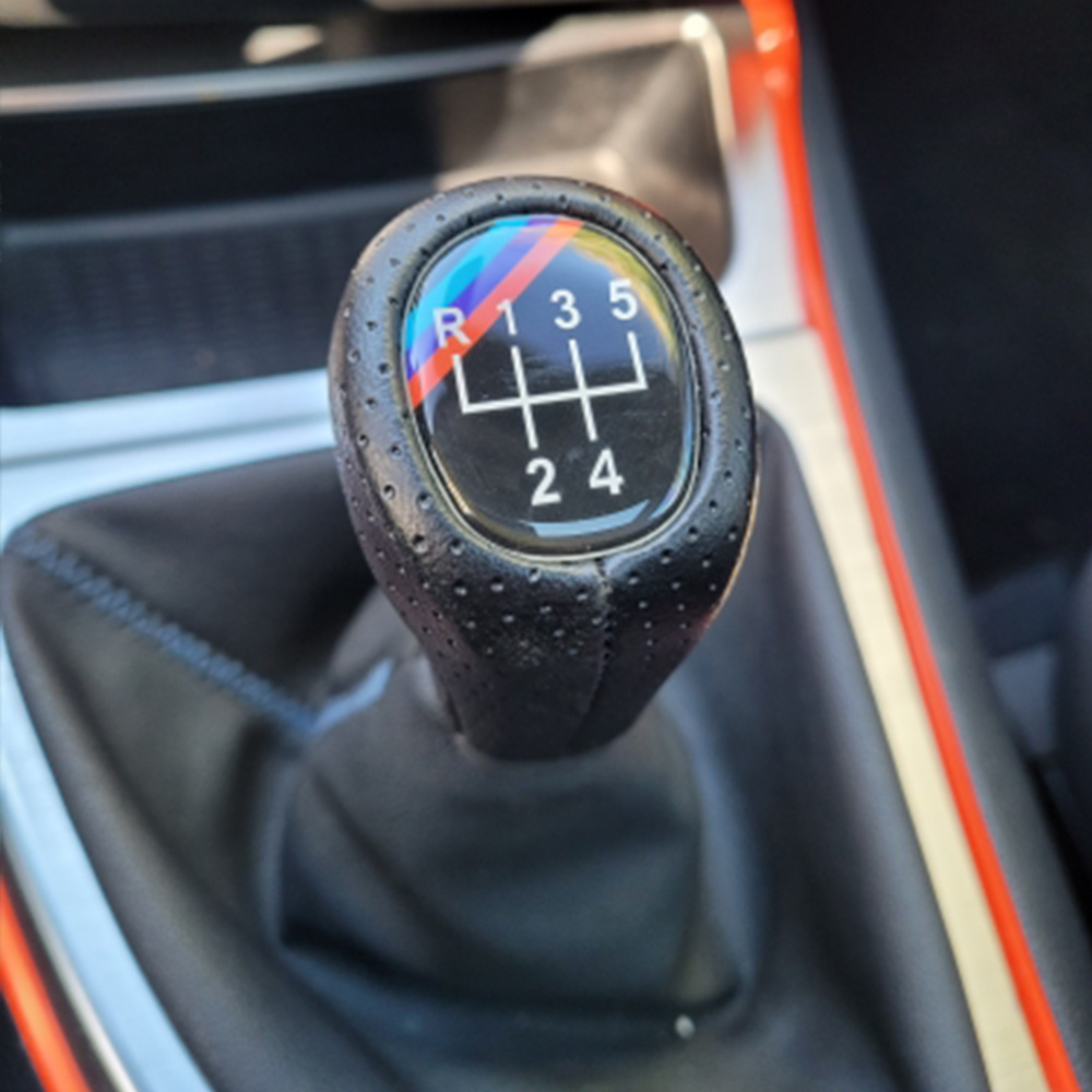 Pommeau de levier de vitesse manuel avec frein à main en cuir véritable,  botte de levier de vitesse pour BMW Série 3, E36, E46, M3, 5/6 - AliExpress
