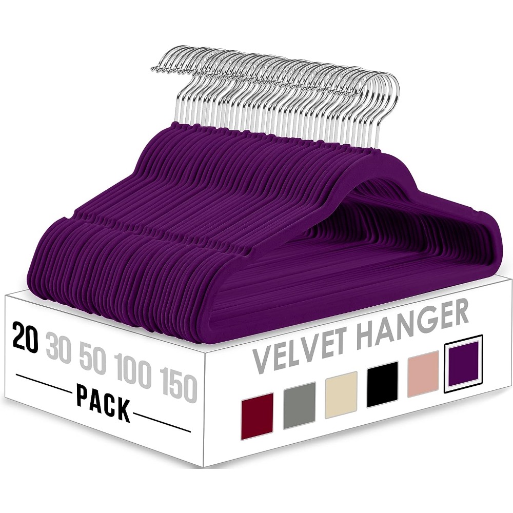Utopia Home Premium Velvet Hangers 150 Pack - Non-Slip Clothes