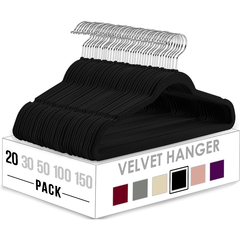 Home Premium Velvet Hangers, Non-slip Clothes Black Suit With 360 Degree  Rotatable Hook Heavy Duty Coat - Temu United Arab Emirates