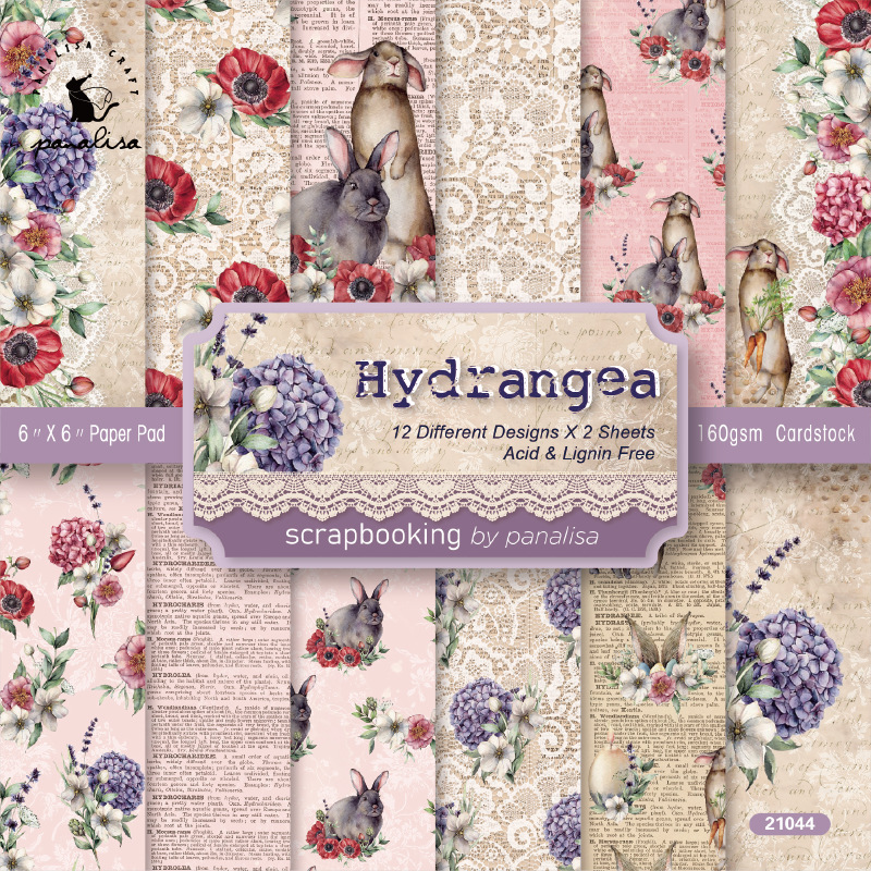Vintage Floral Scrapbook Paper: 12 Unique Designs x2, Pink Roses Patterns,  Double Sided Sheets Size At 8 x 8 Inches, Decorative Craft Paper for