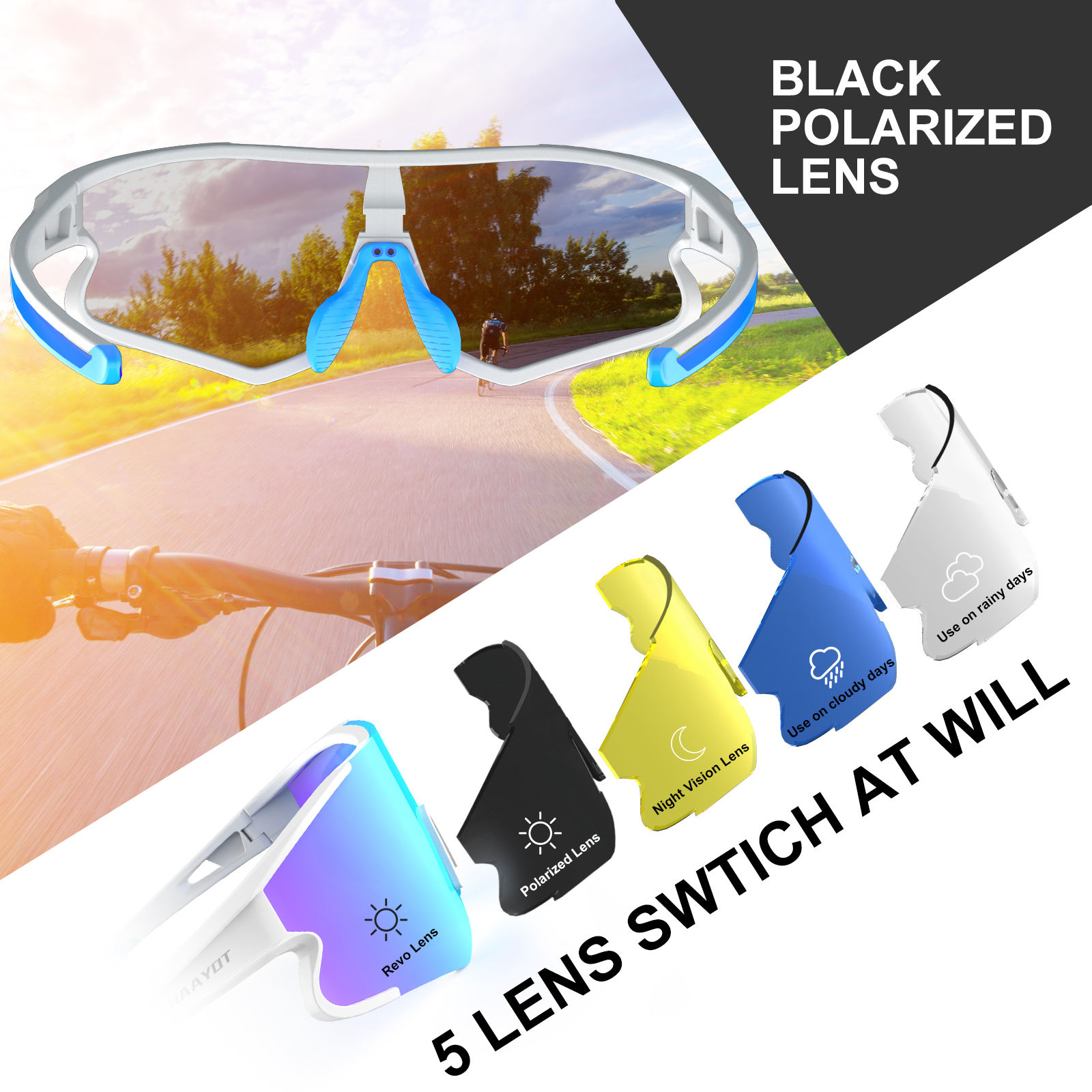 Fantasy Premium Cool Wrap Around Polarized Sunglasses For Men