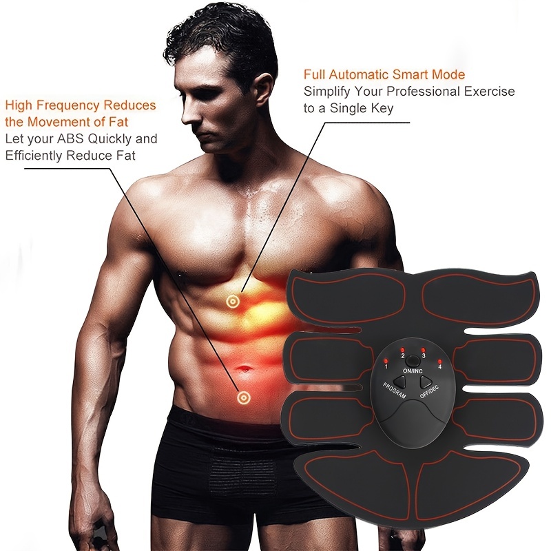 1pc Wireless Ems Muscle Stimulator Smart Fitness Abdominal Trainer Electric  Pads Body Massager