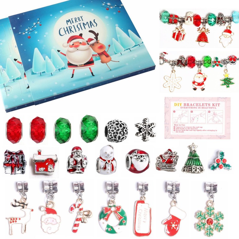 DIY Bracelet Advent Christmas Countdown Calendar Bracelets Kit