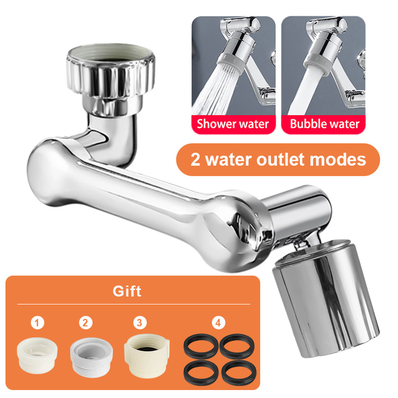 Acheter Extension d'aérateur de robinet rotative universelle à 1080 °,  filtre anti-éclaboussures en plastique, buse de barboteur, bras robotique  pour cuisine et salle de bains