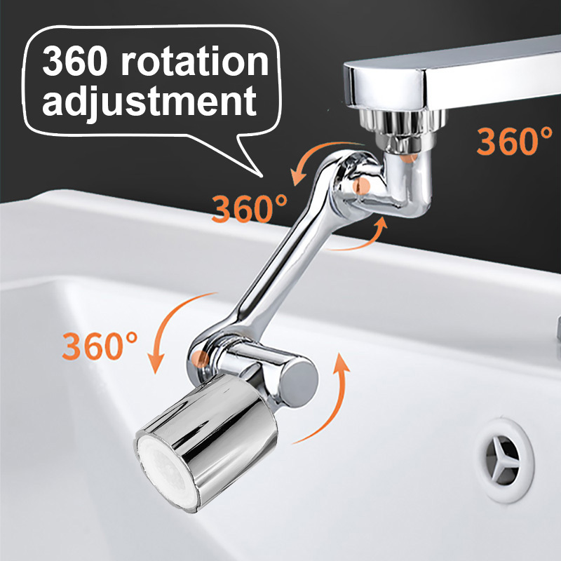 Extension de robinet rotative à 1080 degrés, tête de pulvérisation  universelle pour salle de bain, adaptateur d'extension, aérateur, 2 Modes  de pulvérisation - AliExpress