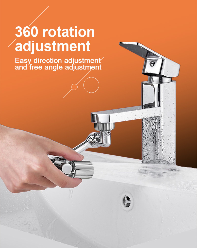 Acheter Robinet universel rotatif à 1080 °, filtre anti-éclaboussures,  salle de bains, cuisine, économie d'eau, adaptateur d'extension de buse,  barboteur de robinets