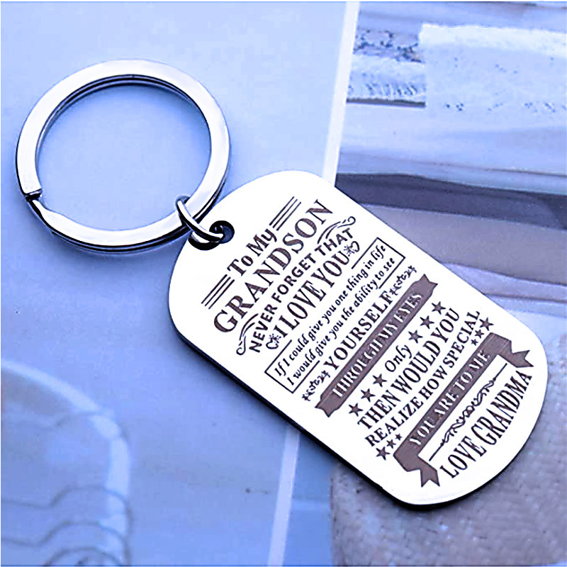 Creative Metal Keychain Pendant Stainless Steel Keychain Gift