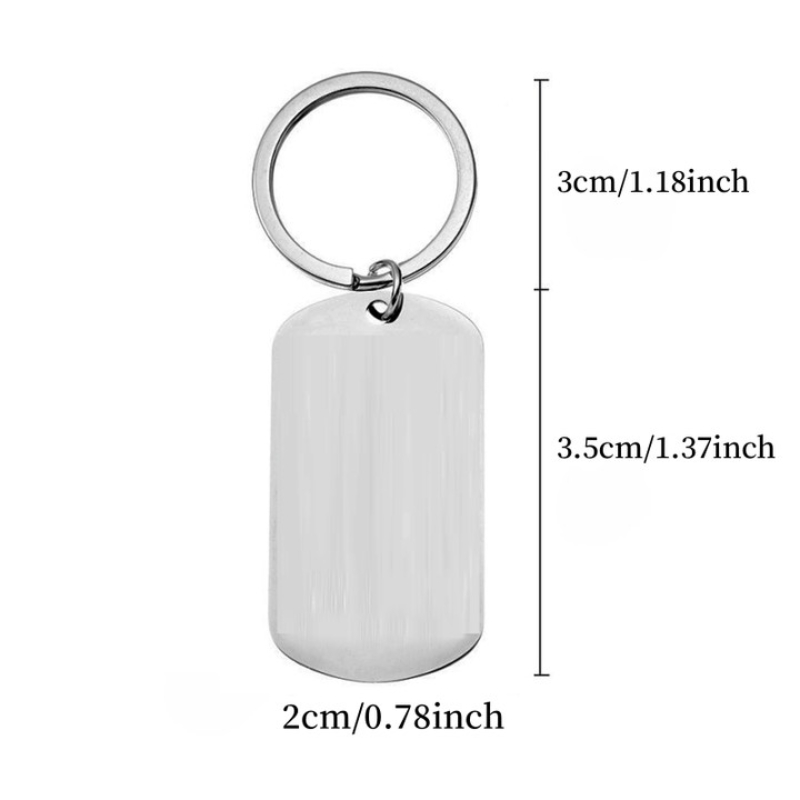 Creative Metal Keychain Pendant Stainless Steel Keychain Gift