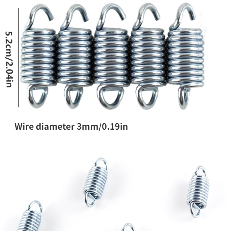 Ressort de traction à crochet en acier, diamètre du fil 3mm