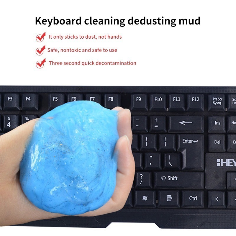 Esta plastilina azul es el mejor invento para limpiar tu teclado o tu coche