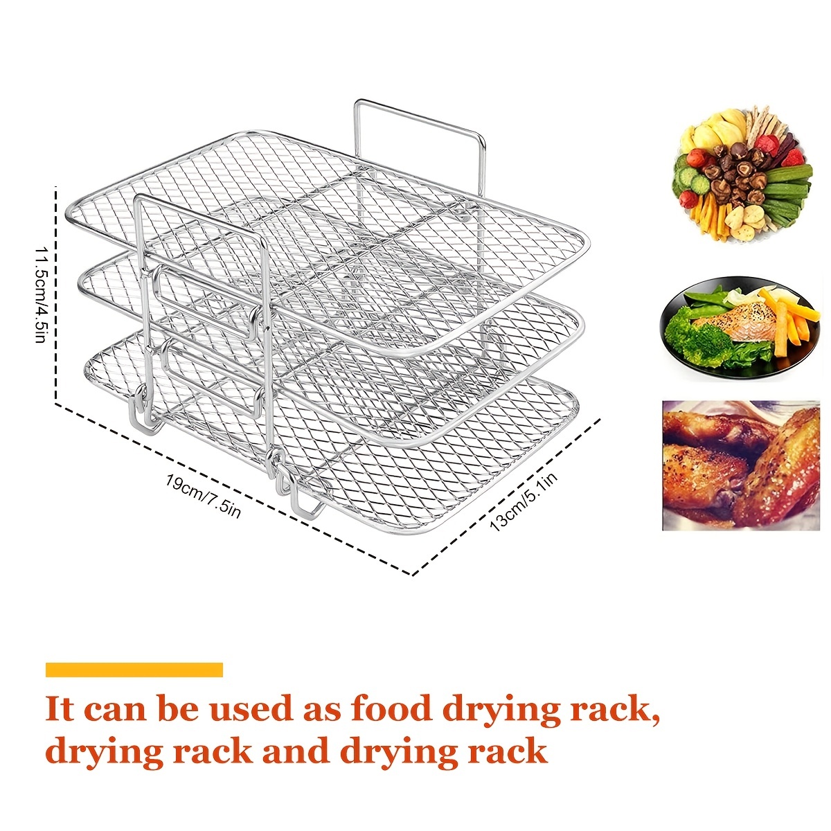 Rack For Double Basket Air Fryers, Dehydrator Rack For Ninja Foodi