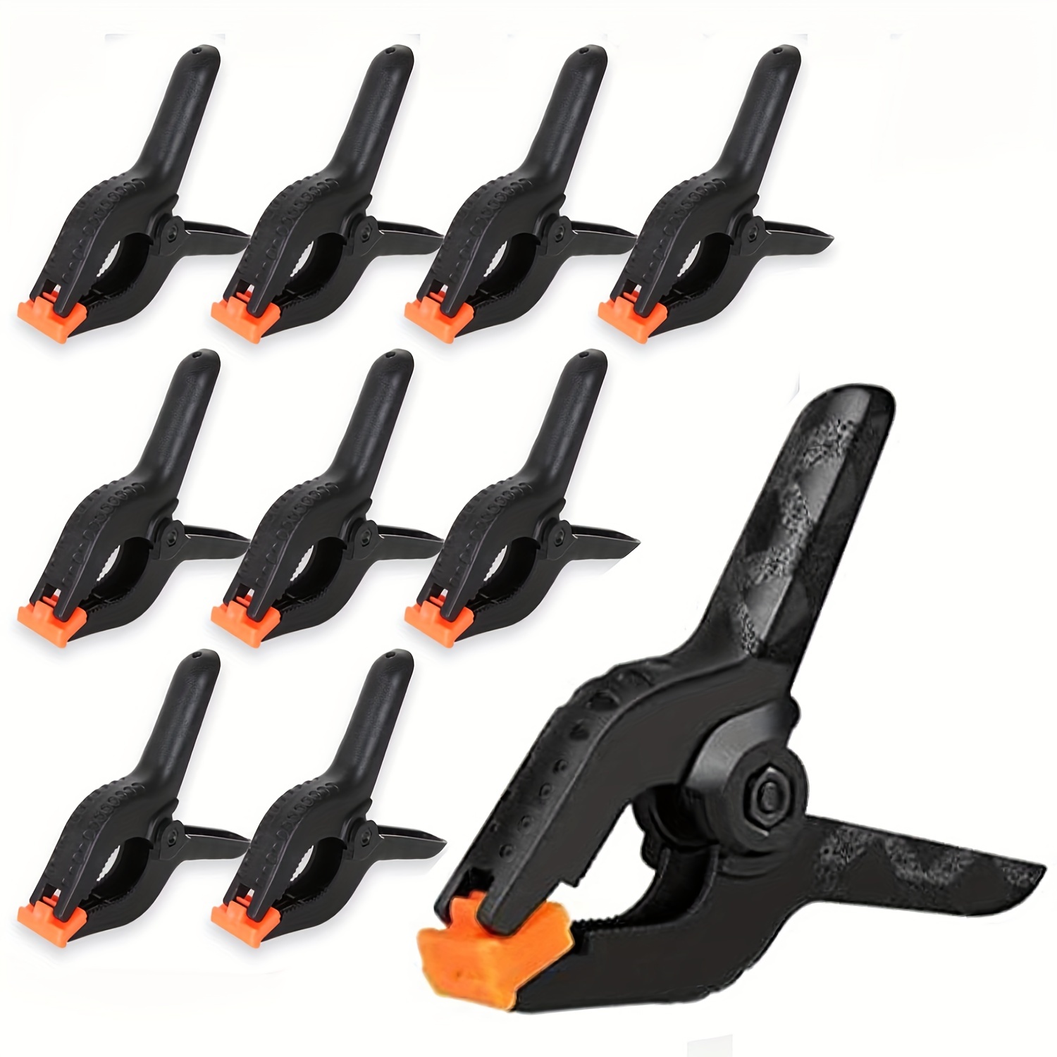 8 Pack Spring Clamps, 4.5inch Plastic Clips, Small Backdrop Clips