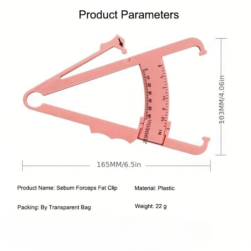 0-80mm Body Fat Measure Tester Analyzer Sebum Caliper Clamp Shaped