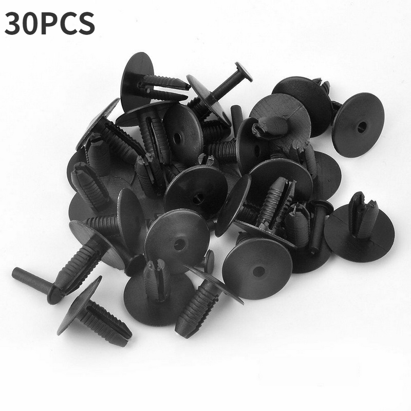 30 Pcs Plastic Fender Bumper Clips Expanding Screw Rivets for Toyota 