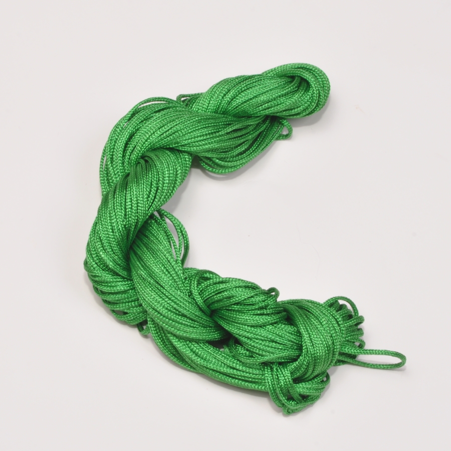 Nylon Jewelry Thread Chinese Knotting Cord 1mm 25 Meters Green