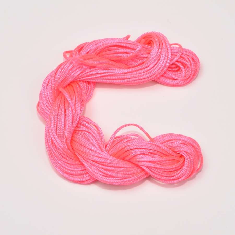 Nylon Cord - Pink, 1mm, 7 meter spool