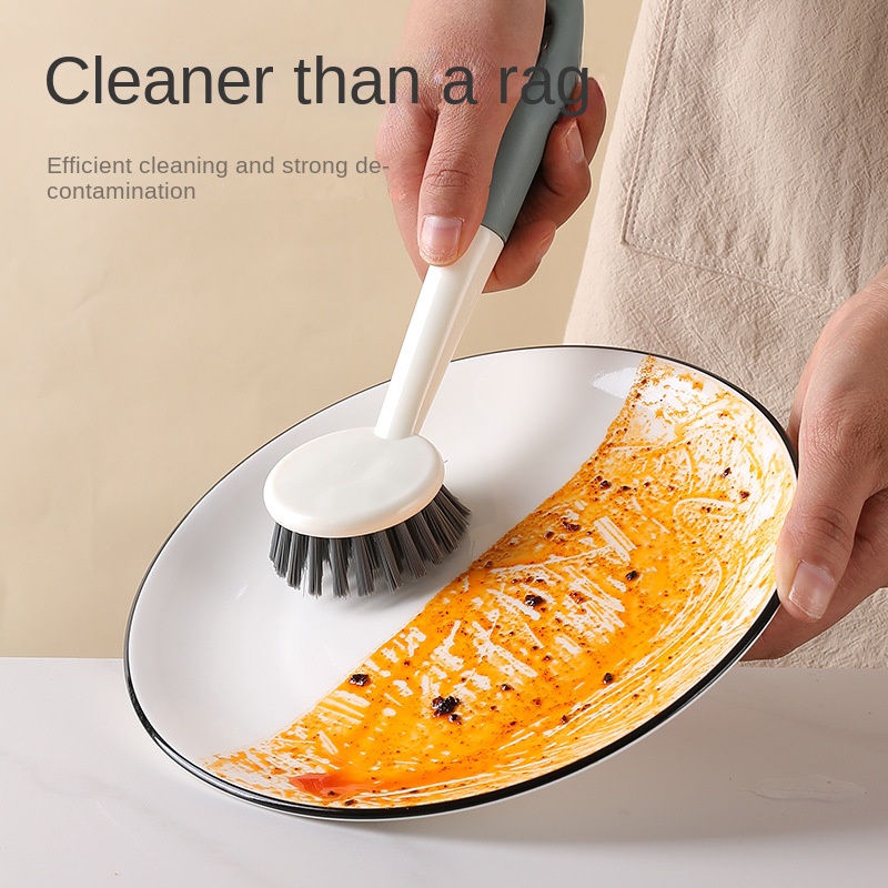 Dish Brush With Handle, Hangable Kitchen Scrub Brushes For