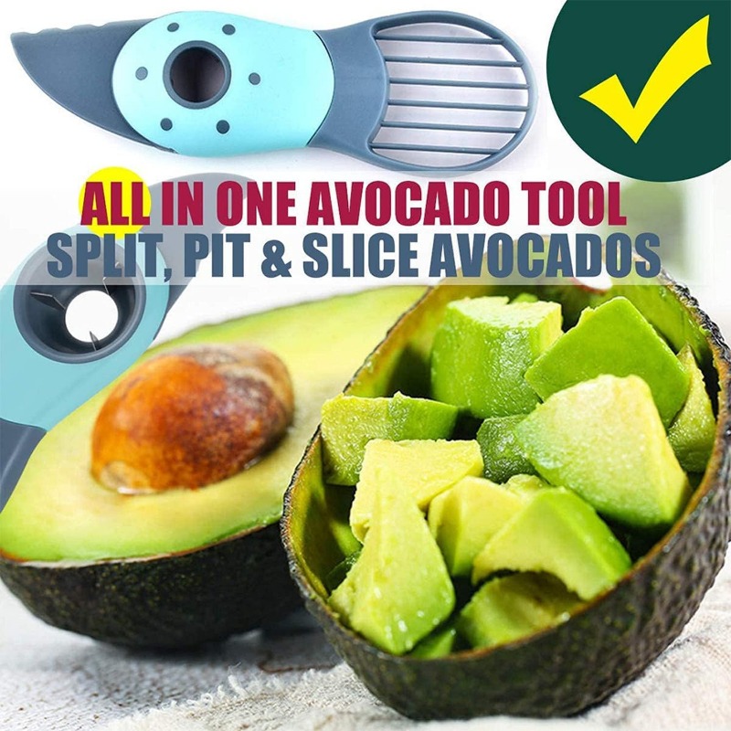 Avocado Cutter Slicer and Pitter 3 in 1, Avocado Tool with Silicon