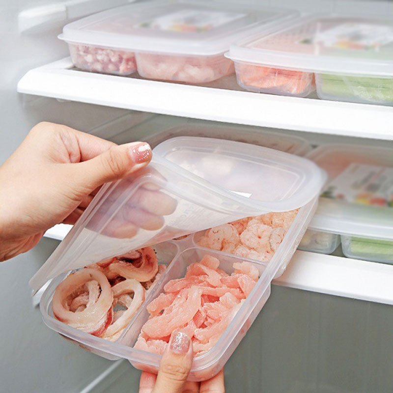 1pc PP Food Storage Box, Clear Refrigerator Storage Box For