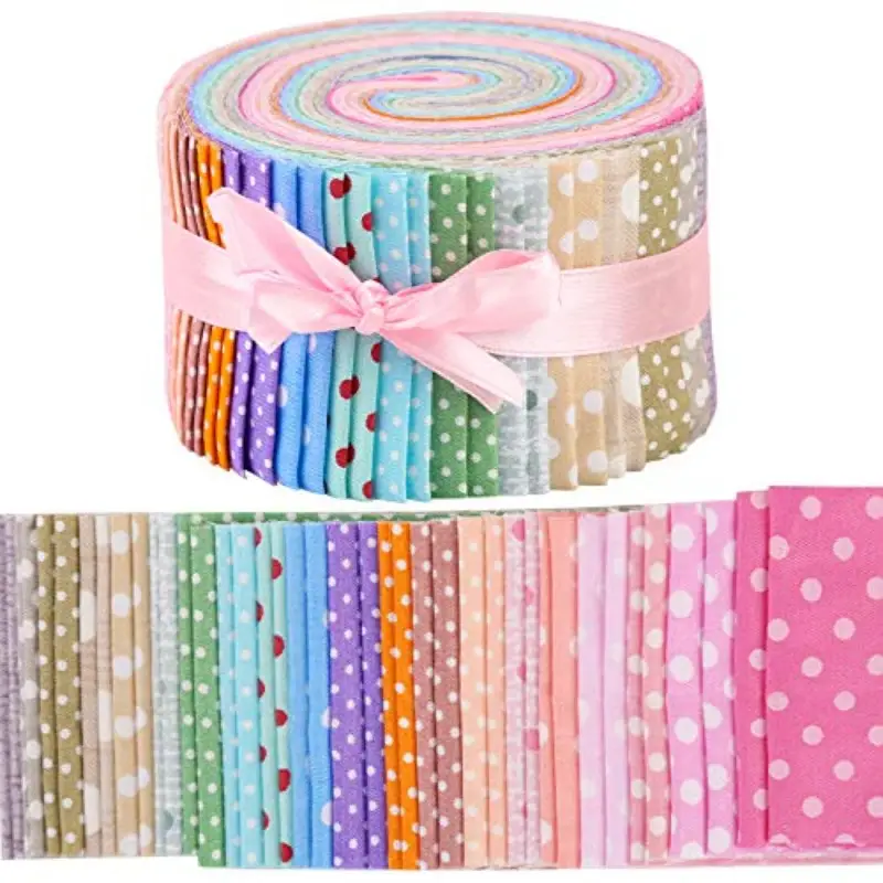 40pcs Jelly Roll Fabric Strips For Quilting, Fabric Jelly Rolls With  Different Patterns