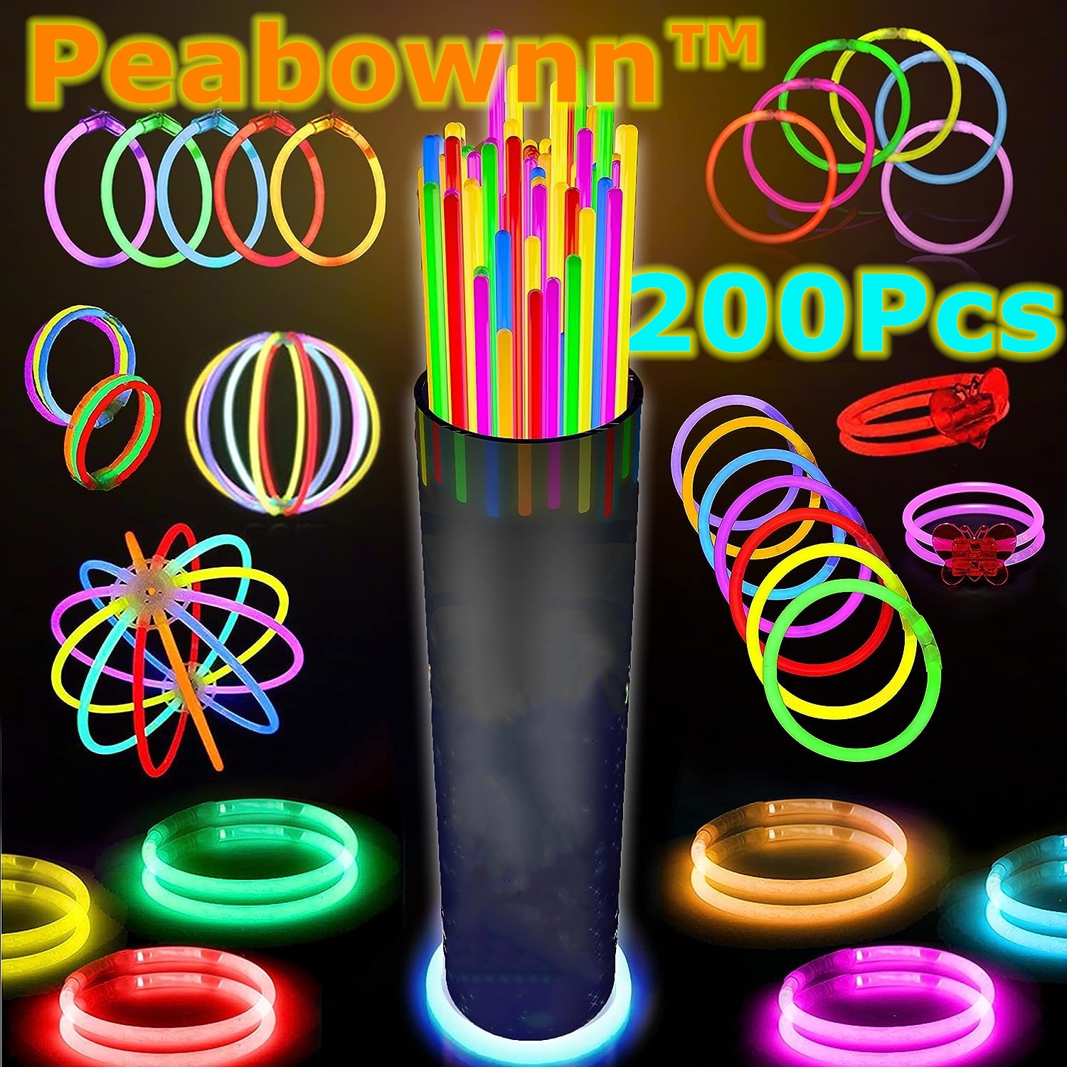 200pc Mini Glow Sticks