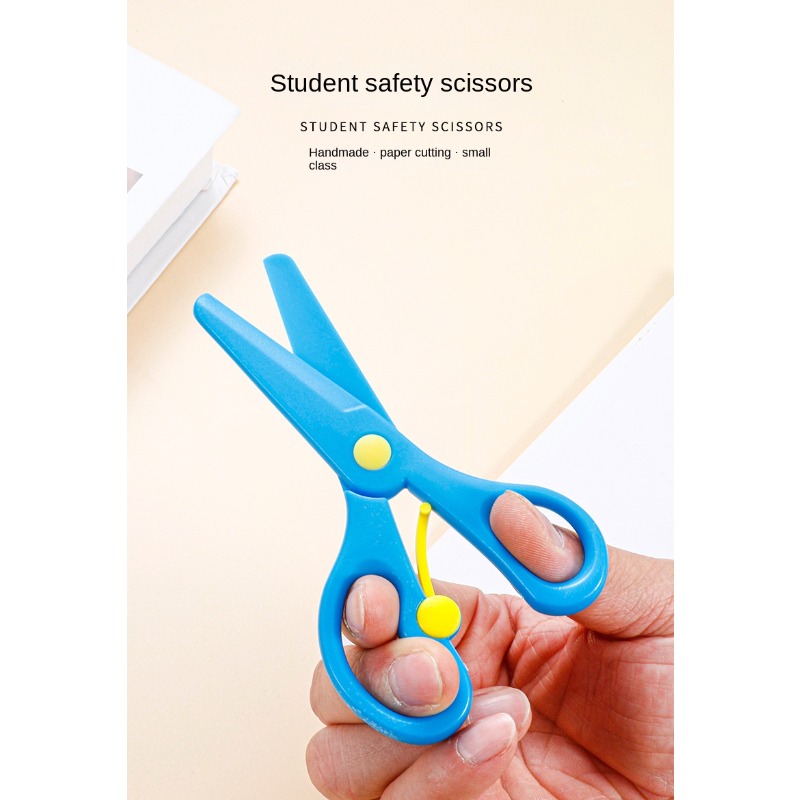 DELI-Ciseaux de sécurité pour enfants, petits ciseaux à papier en  plastique, tête ronde, bricolage scolaire, école maternelle - AliExpress